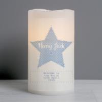 Personalised Baby Boy Nightlight LED Candle Extra Image 3 Preview